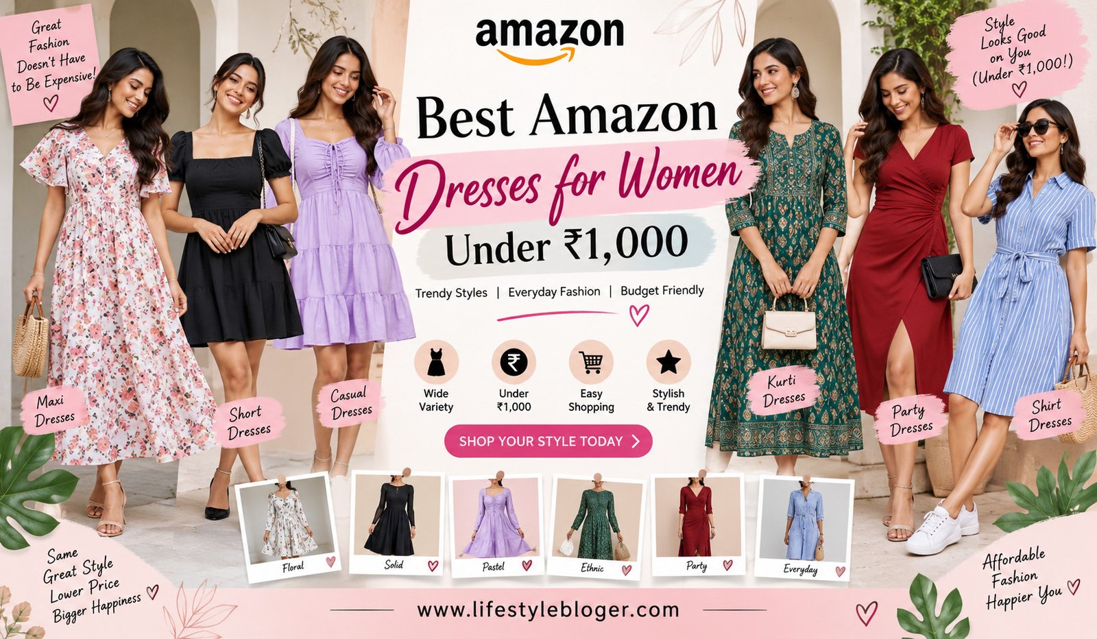 Best Amazon Dresses for Women Under ₹1,000
