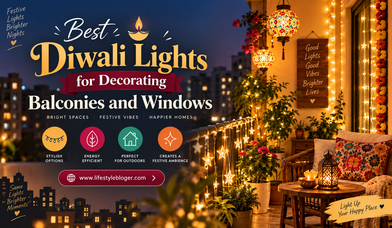Best Diwali Lights for Decorating Balconies and Windows