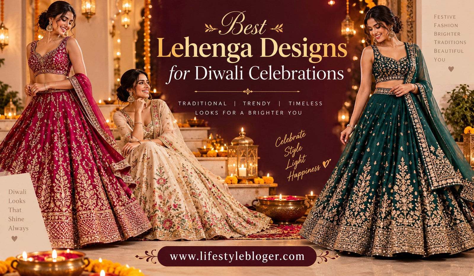 Best Lehenga Designs for Diwali Celebrations