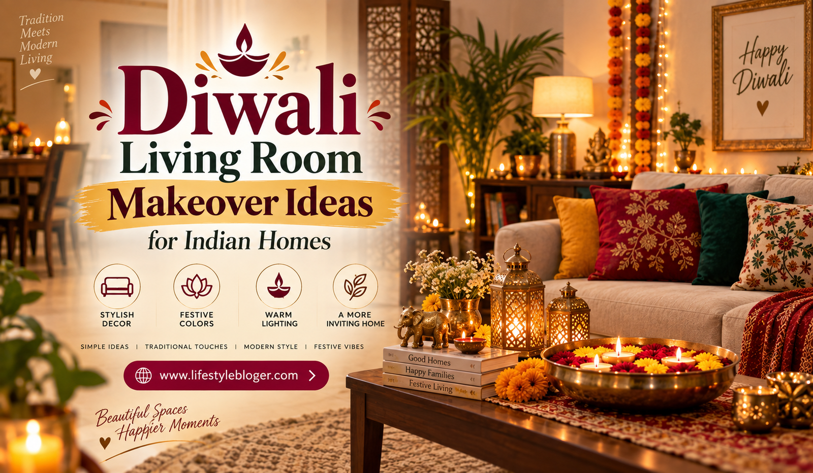 Diwali Living Room Makeover Ideas for Indian Homes