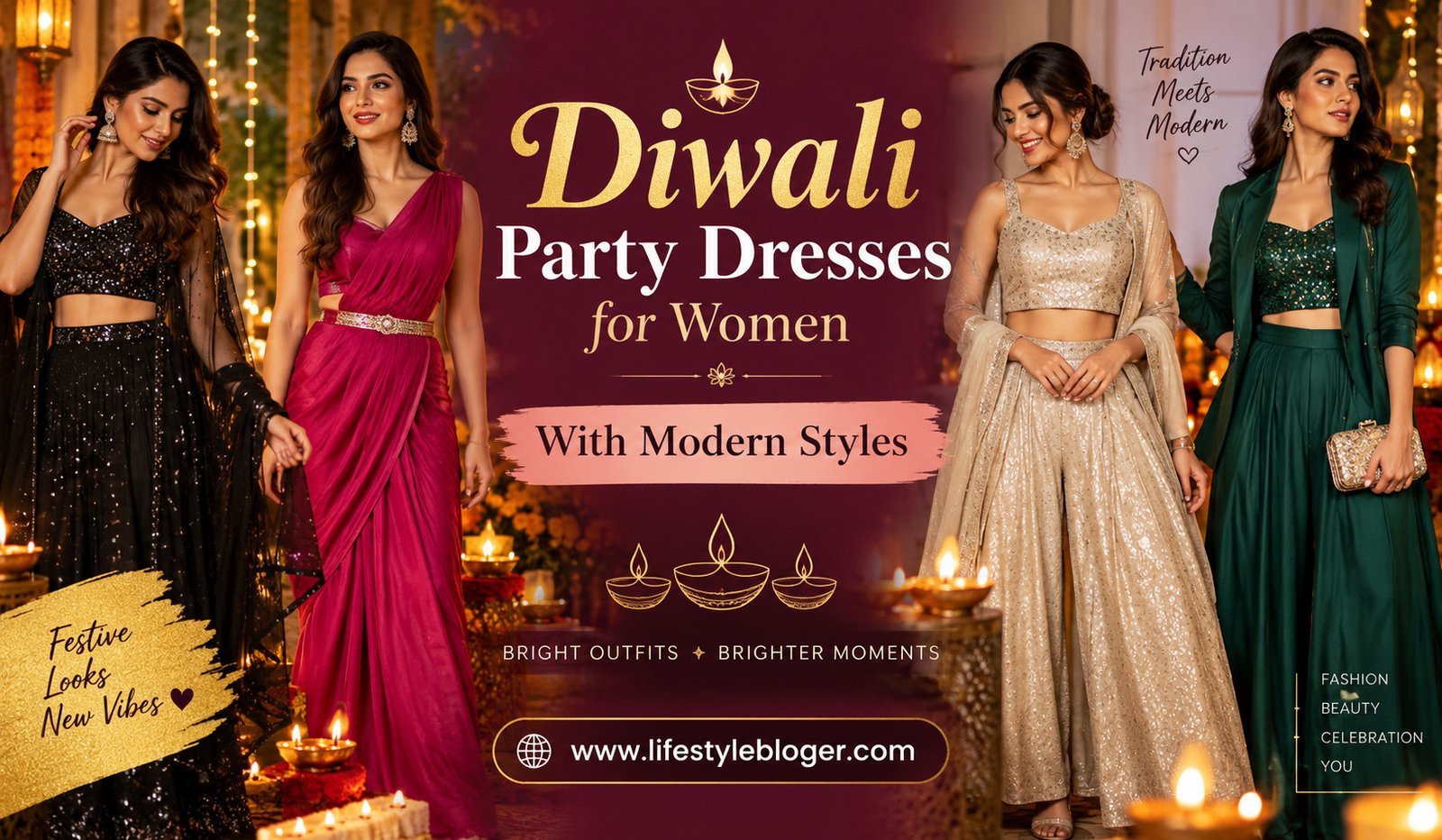 Diwali Party Dresses for Women With Modern Styles