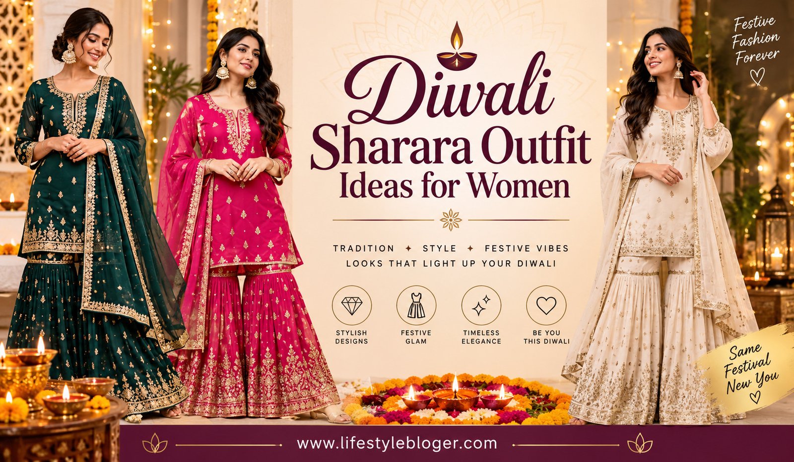 Diwali Sharara Outfit Ideas for Women