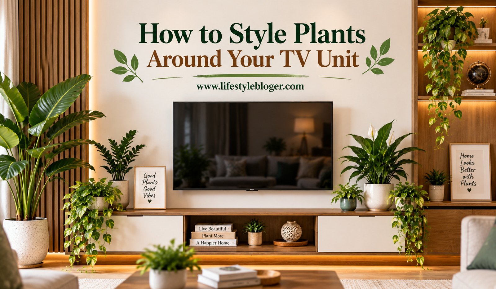 How to Style Plants Around Your TV Unit